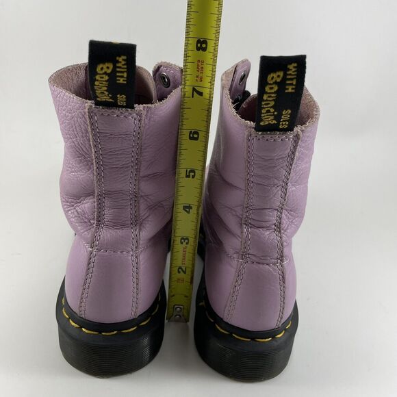 Dr Martens Doc 1460 Pascal Boots Womens Size 6 Lilac Purple Leather 8-Eye - Picture 7 of 11